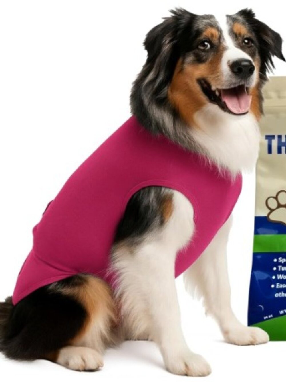 SurgiSnuggly Dog Surgical Recovery Suit Pink Medium Long 20-35 lbs